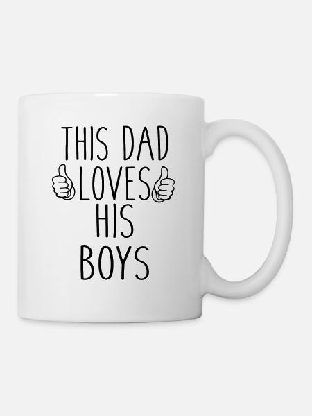 This Dad Loves His Boys - Mug - white