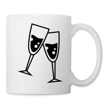 glas sekt - Tasse - Weiß - Rechts