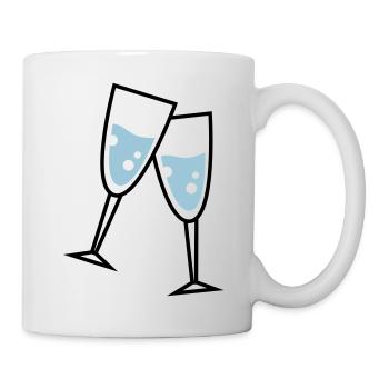 glas sekt - Tasse - Weiß - Rechts