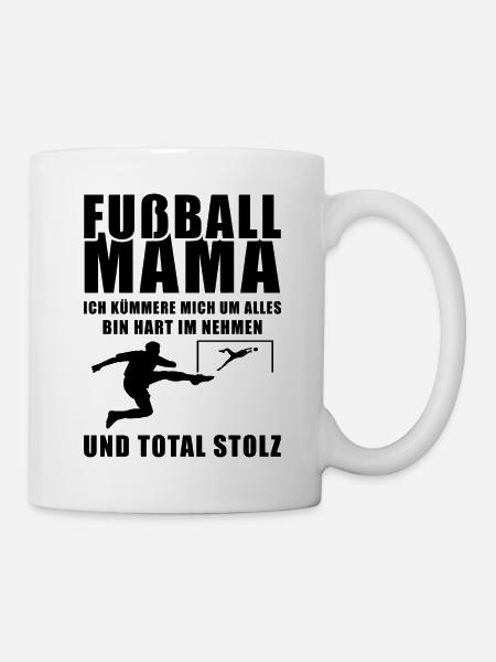 Fussball Mama Stolz Sport Geschenkidee - Tasse - Weiß