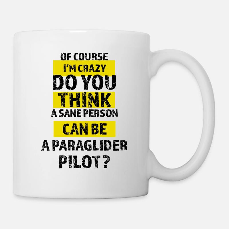 Hang-glider, paraglider, flier. paragliding - Mug - white