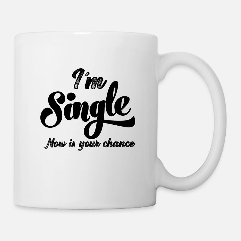 Bin Célibataire Célibataire Célibataire Statut relationnel - Mug blanc - blanc