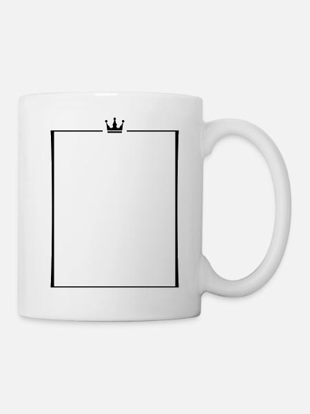 rahmen krone - Tasse - Weiß