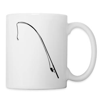 angel fishing - Tasse - Weiß - Rechts