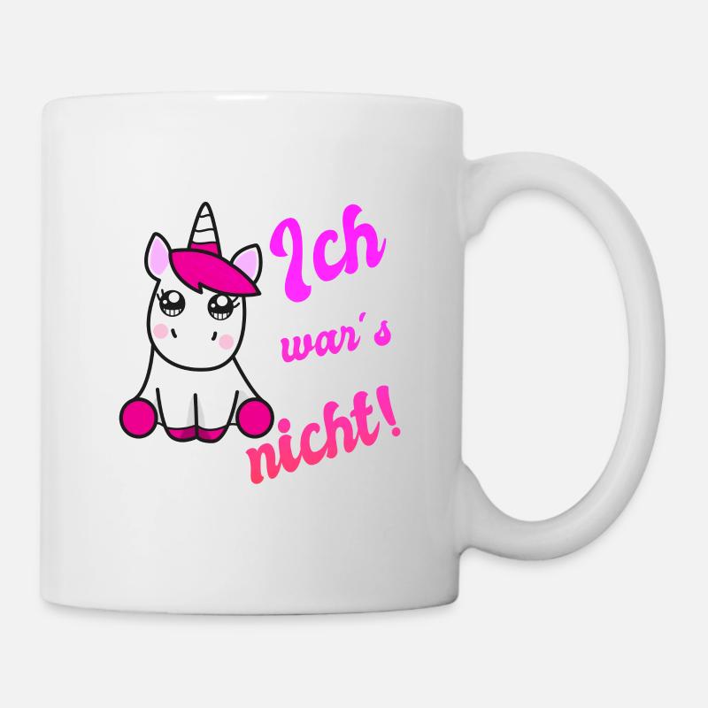 Lustiges Einhorn ich war´s nicht - Tasse - Weiß
