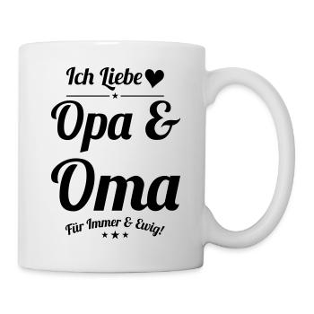 ich liebe oma und opa - Tasse - Weiß - Rechts
