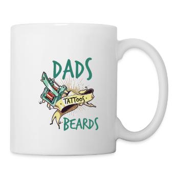 AWESOME DADS HAVE TATTOOS AND BEARDS - Mug - white - Right