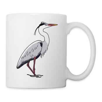 Hérons gris, hérons - Mug blanc - blanc - Droite