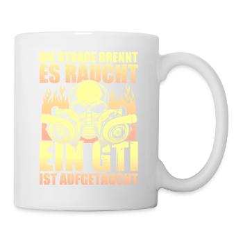 Auto - aufgetaucht - Tasse - Weiß - Rechts