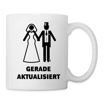 Gerade Aktualisiert (Nerd Flitterwochen Hochzeit) - Tasse - Weiß - Rechts