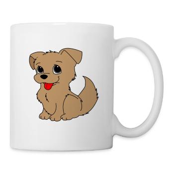 Dog puppy four-legged gift idea - Mug - white - Right