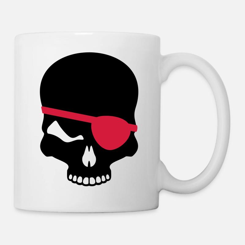 Totenkopf - Tasse - Weiß