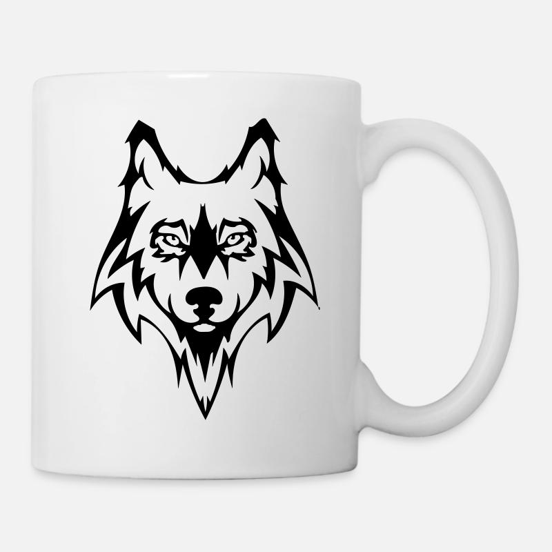 loup - Mug blanc - blanc