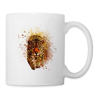 Leopard - Tasse - Weiß - Rechts