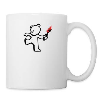 Banksy Molotov Cocktail Terrorist Teddy Ted Men - Mug - white - Right