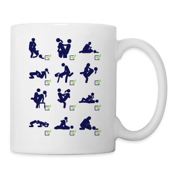 Sex Liebesstellung Paar zusammen Icons - Tasse - Weiß - Rechts