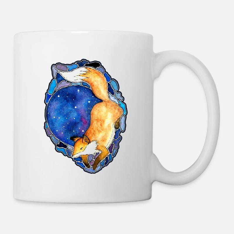 Galaxie Lune Renard roux - Mug blanc - blanc