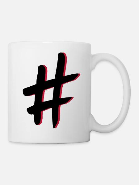 Hashtag - Mug - white