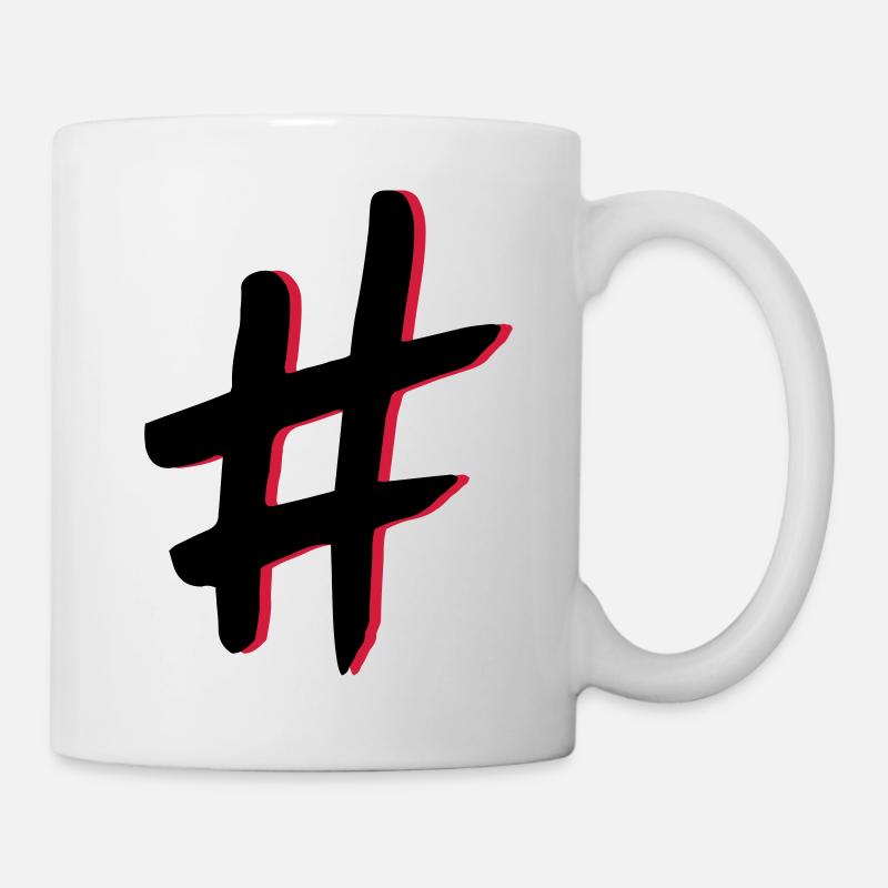Hashtag - Tasse - Weiß