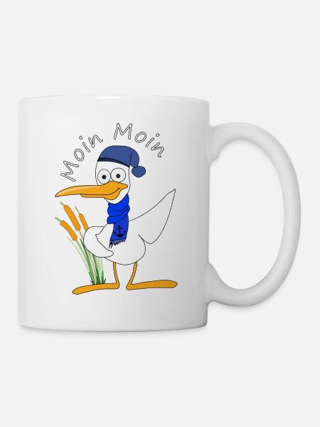 Moin Moin - Tasse - Weiß