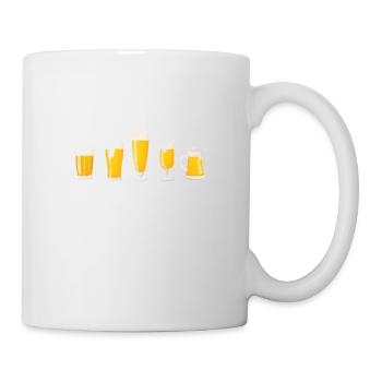 Bier Bieronie Trinken Saufen Lustig - Tasse - Weiß - Rechts