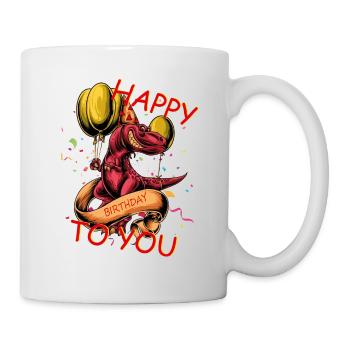 Joyeux anniversaire, anniversaire disant - Mug blanc - blanc - Droite
