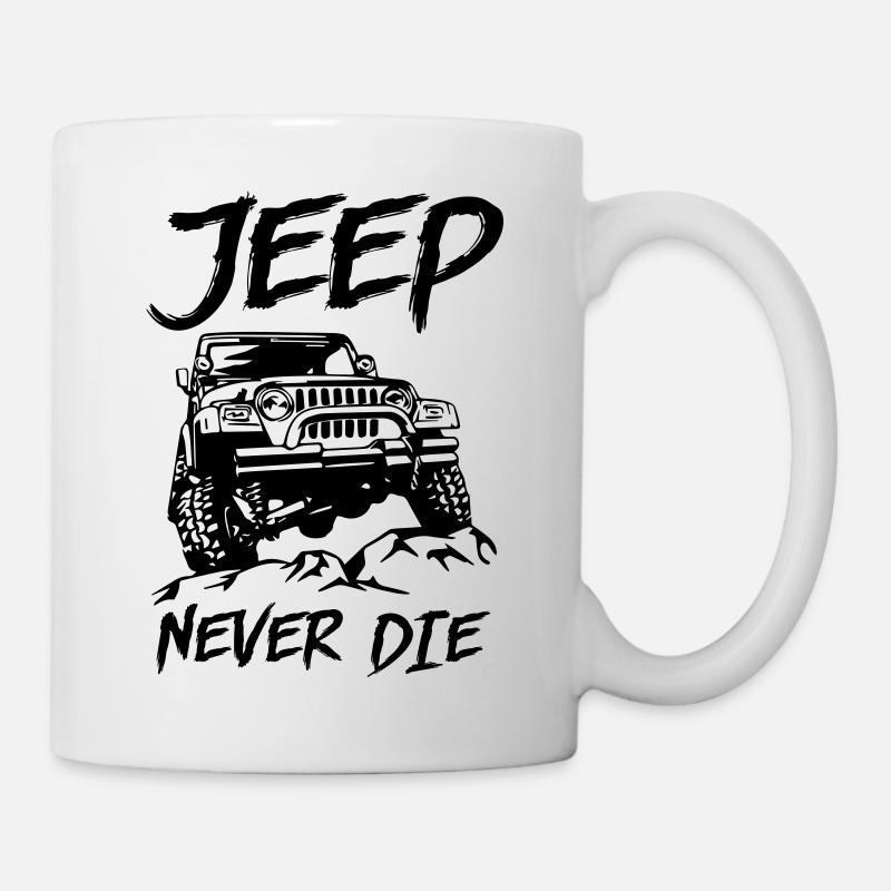 Jeep Never Die - Tasse - Weiß