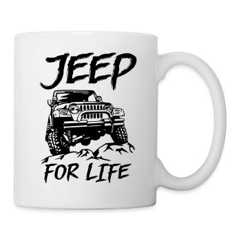Jeep for Life - Mug blanc - blanc - Droite