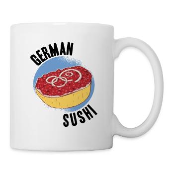 German Sushi Mett Hacked Hackepeter Hack - Mug - white - Right