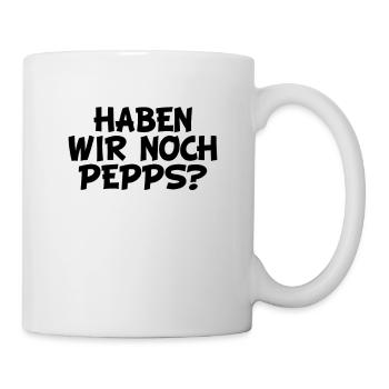 Haben wir noch Pepps? Pep Ballern Teile MDMA XTC - Tasse - Weiß - Rechts