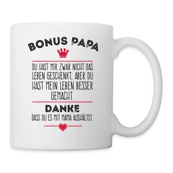 Bonus Papa Stepfather Bonus Papa Father Saying - Mug - white - Right