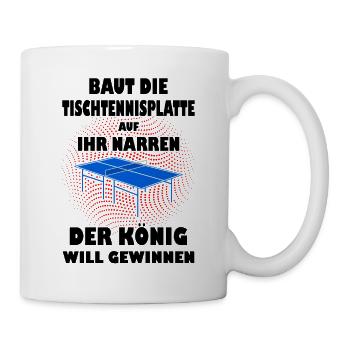 Spruch Sport Tischtennis Tennis Geschenk - Tasse - Weiß - Rechts