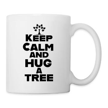 Les arbres restent calmes étreignant les environnementalistes - Mug blanc - blanc - Droite