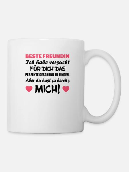 beste Freundin. Perfekte Geschenk. - Tasse - Weiß