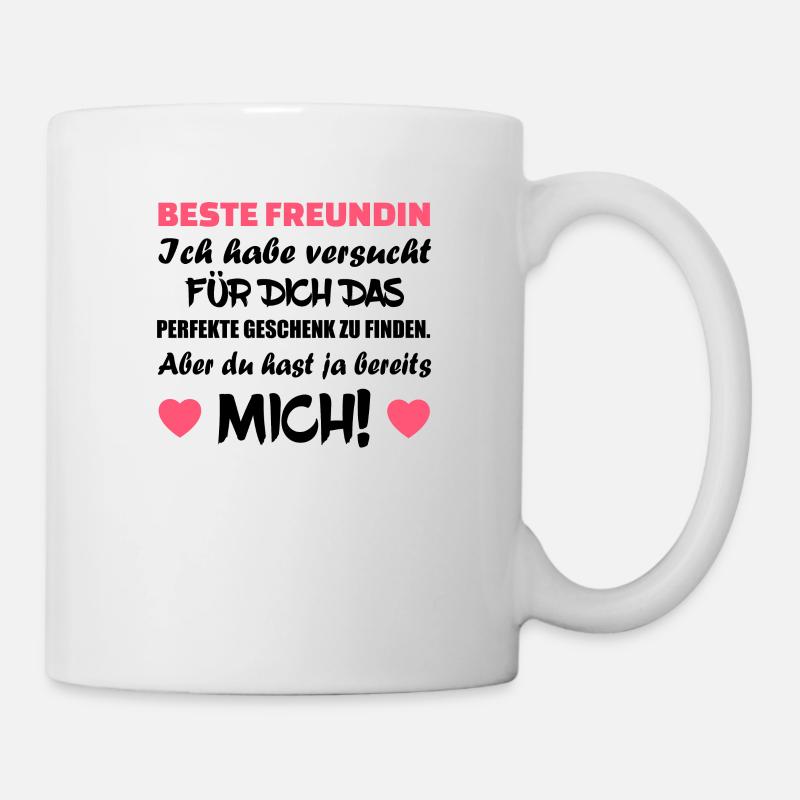 beste Freundin. Perfekte Geschenk. - Tasse - Weiß
