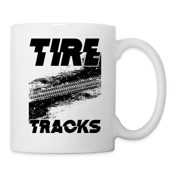 Graphique des traces de pneus - Mug blanc - blanc - Droite
