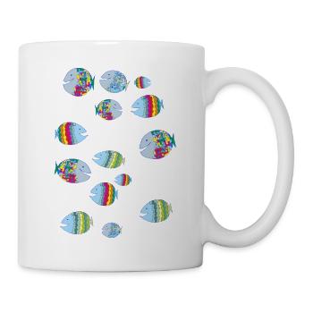 Poissons colorés Mer Enfants Italie Vacances - Mug blanc - blanc - Droite