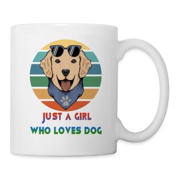 Just A Girl Who Loves Dog Funny Gift Dog School - Mug blanc - blanc - Droite