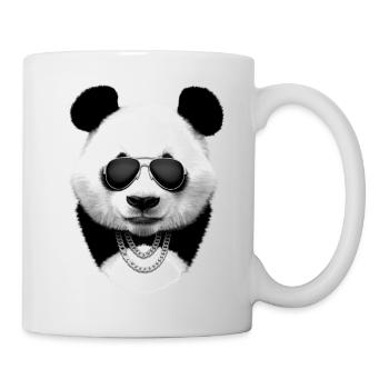 Panda in Schwarz - Tasse - Weiß - Rechts