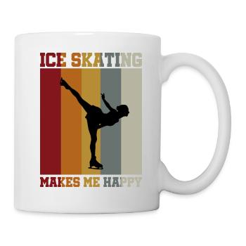 Ice Skating makes me happy - Tasse - Weiß - Rechts