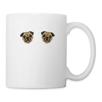 glotz nicht so auf meine Möpse! - Tasse - Weiß - Rechts