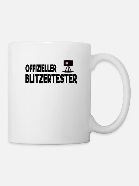 Offizieller Blitzertester Radarkontrolle Blitzer - Tasse - Weiß