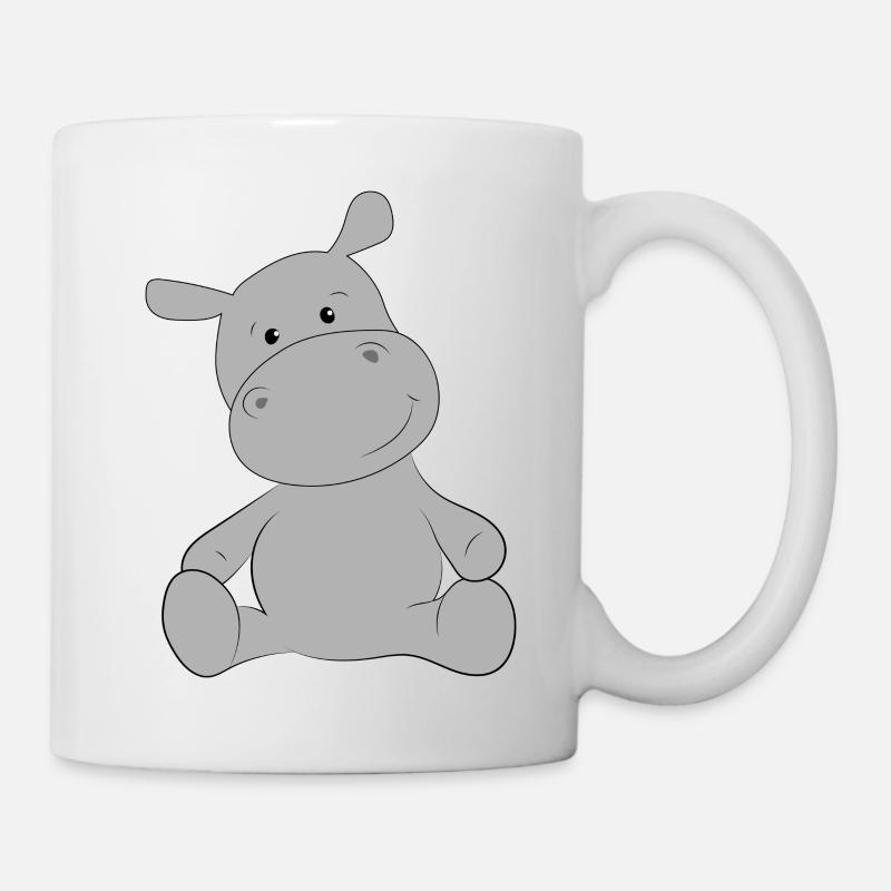 Nilpferd - Tasse - Weiß