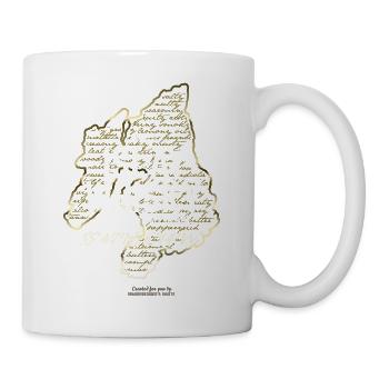 Whisky Islay Peat of my Heart Gold Look Design - Mug blanc - blanc - Droite