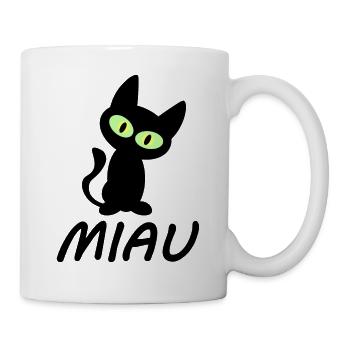 Katze Miau / süßes Kätzchen / NEU als Sticker - Tasse - Weiß - Rechts