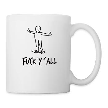 Skateboarding Fuck Skateboard Skate Doigt du milieu - Mug blanc - blanc - Droite