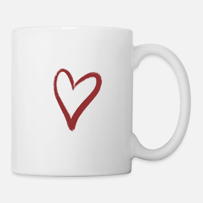 Coeur - Mug blanc - blanc