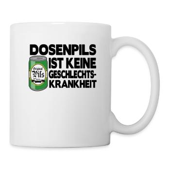Dosenpils keine Geschlechtskrankheit lustig Spruch - Tasse - Weiß - Rechts