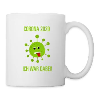 Corona 2020 Ich war dabei grün - Tasse - Weiß - Rechts