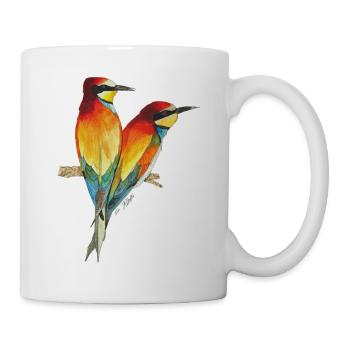 Guêpiers Oiseaux Oiseau de paradis - Mug blanc - blanc - Droite